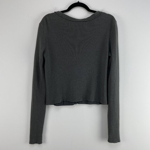 KristenseN Du Nord Womens Size 2 Silk Cashmere Gray Button Up Cardigan - Picture 12 of 13